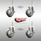 Service Caster 4 Inch 316SS Thermoplastic Rubber Swivel 10mm Threaded Stem Caster Set Brake SCC-SS316TS20S414-TPRB-TLB-M1015-4 - alternate 2